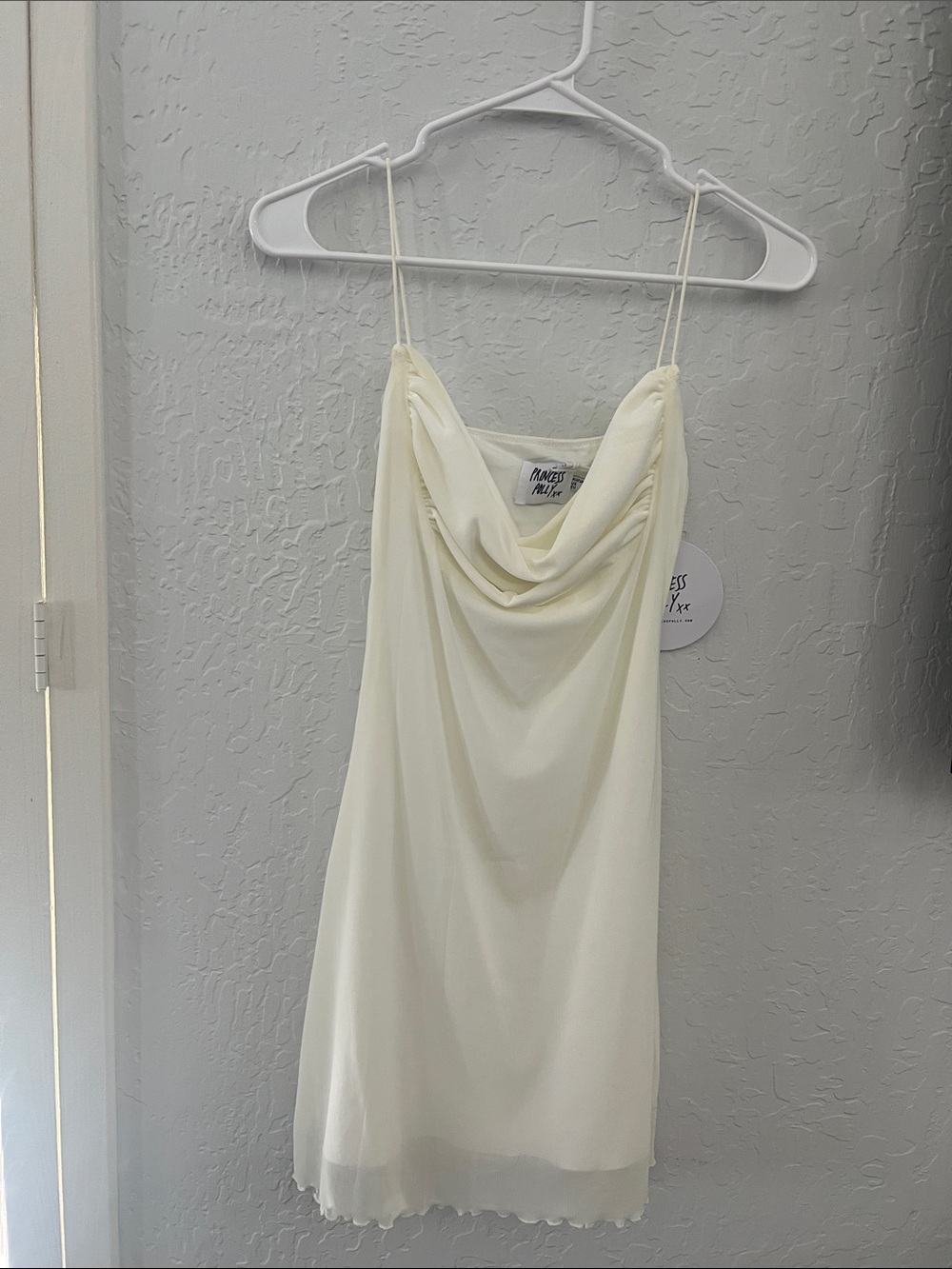 Sugar mini dress cream color.